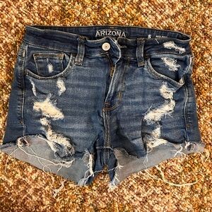 Arizona Jean Company Blue Distressed Jean Shorts